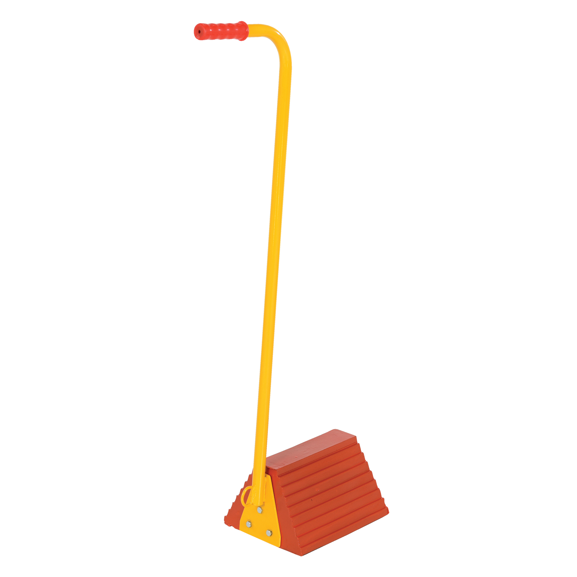Vestil Ergonomic Handled Wheel Chock - 8in., Molded, Reinforced Rubber, Model# ORWC-8-ERGO
